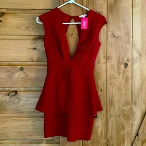 Mini dress with overlay skirt